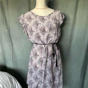 Purple paisley Silk Midi Sundress